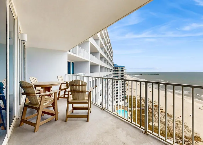 Gulf-front 12th-floor W Great View Balcony Ac & Shared Pools & Hot Tubs Holiday home *
